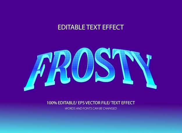 Frosty text effect