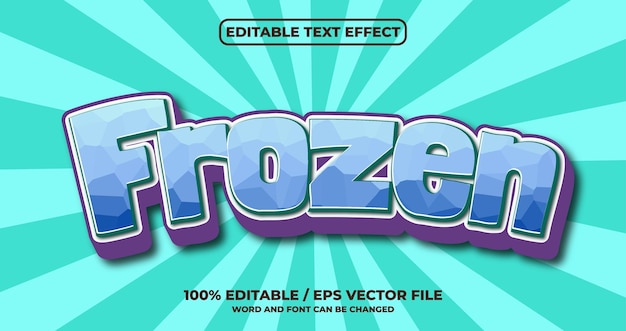 Frozen editable text effect