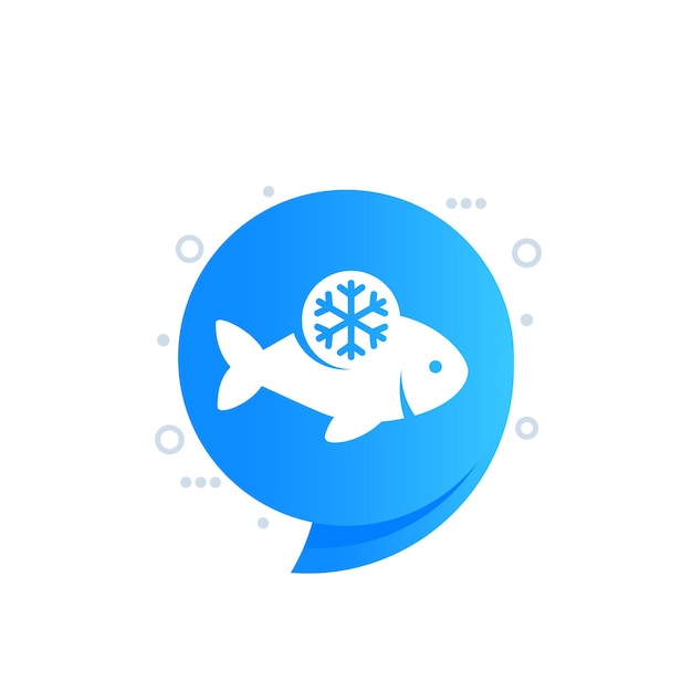 Frozen fish icon for web