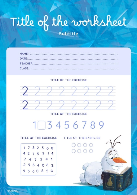 Frozen Math Worksheet