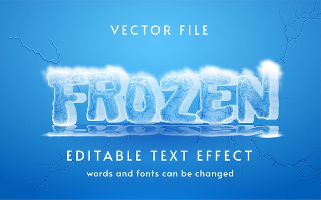 Frozen text effect fully editable