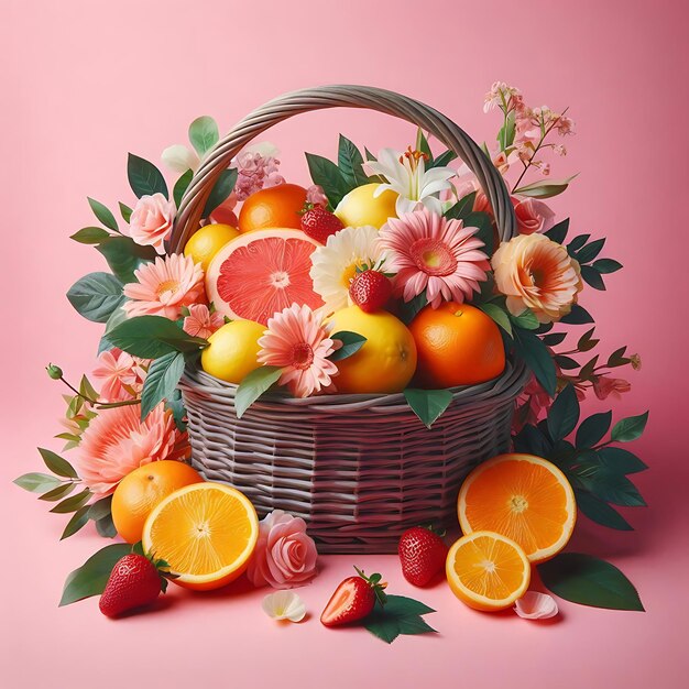 Vector fruit basket