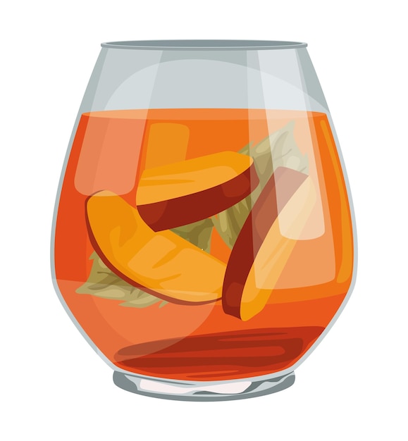 fruit drink and ice cubes icon isolated