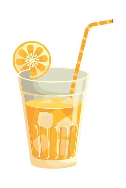 fruit drink of tangarine vector isolated