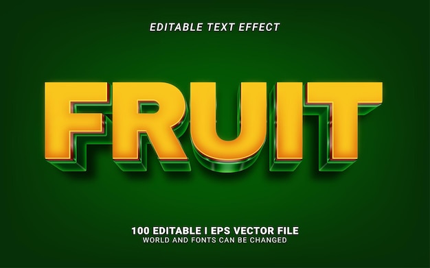 Fruit editable text effect design