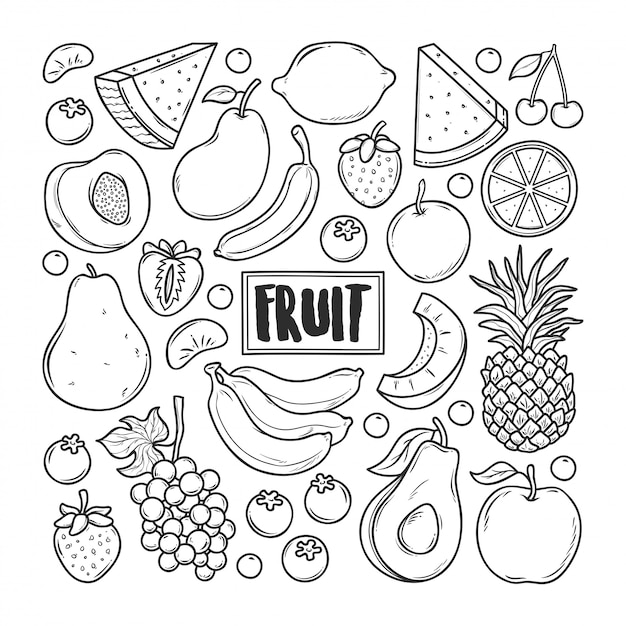 Fruit Hand Drawn Doodle