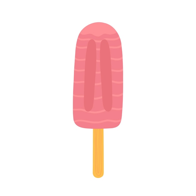 Fruit ice cream popsicles on stick Hand drawn illustration