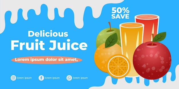 Fruit Juice Banner Template