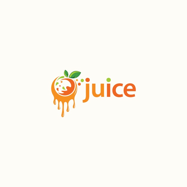 Fruit juice logo design. Fresh drink logo - Vector