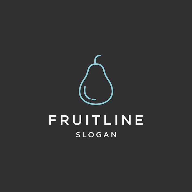 Fruit line logo icon design template