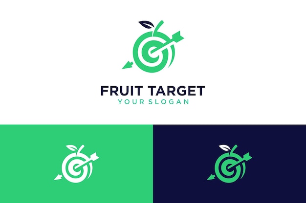 fruit logo design with target