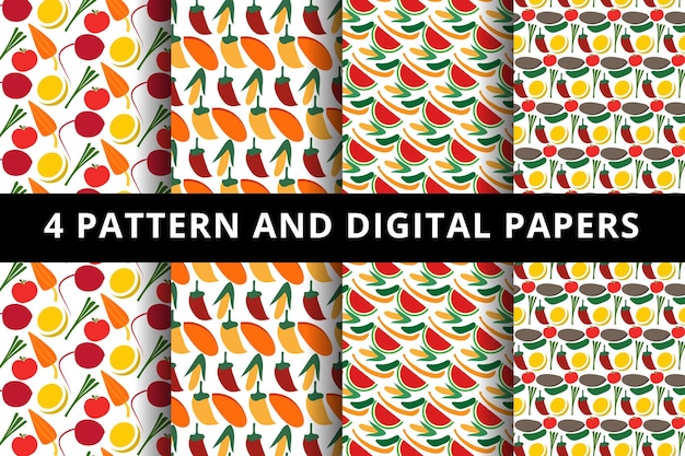 Fruit Pattern and Digital Paper
Vector Fruit Pattern and Digital Paper