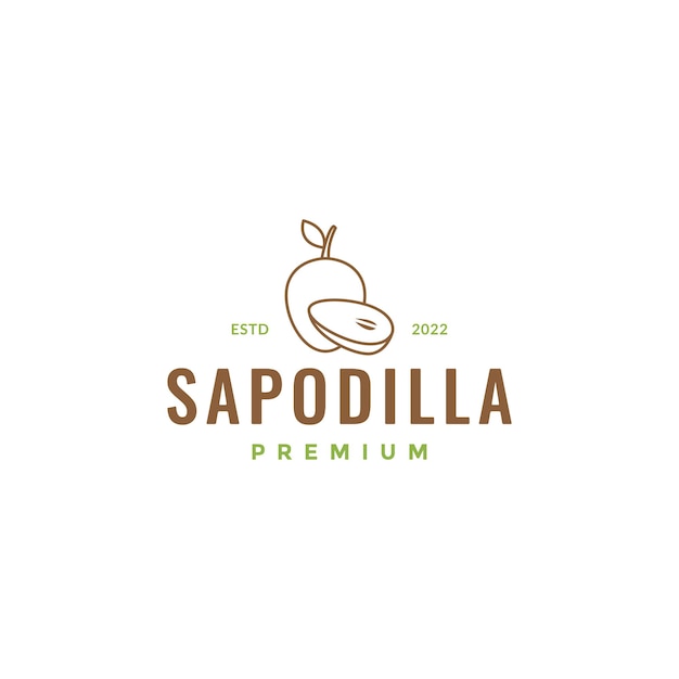 Fruit sapodilla fresh logo design