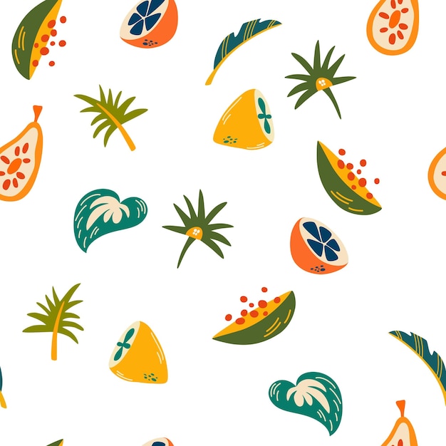 Fruit seamless pattern Strawberry Delicious sweet food Perfect for printing menus and restaurants textiles wrapping paper Hand drawn vector illustration