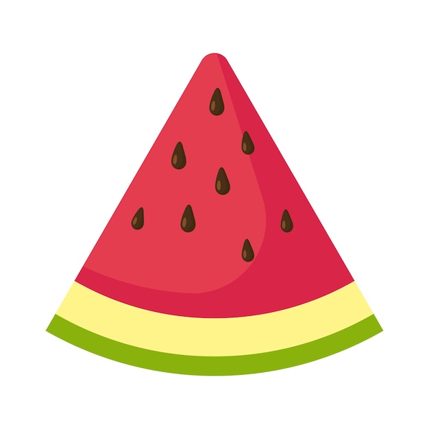 Fruit sliced water melon Cartoon vector illustration isolated object