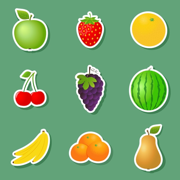 Fruit stickers set