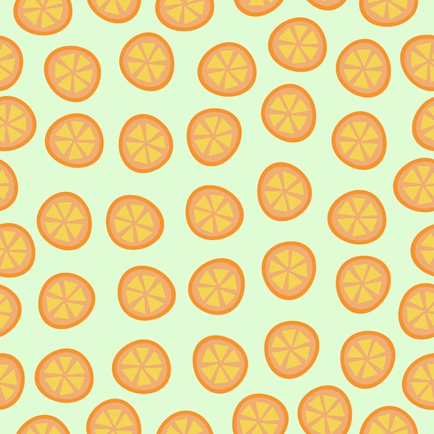 Fruit vector oranges seamless pattern