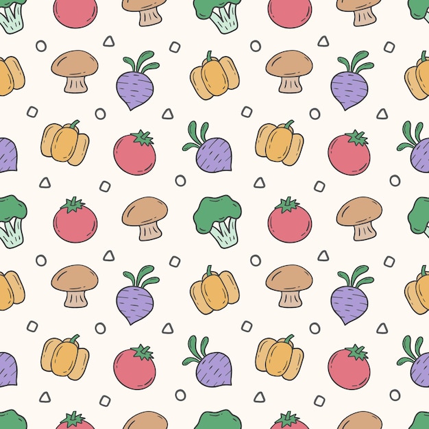 fruit and vegetable seamless pattern