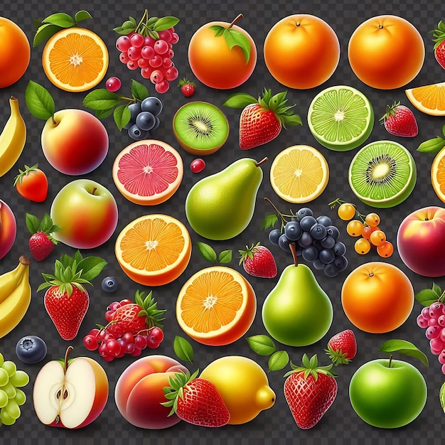 fruits background vector art with shallow depth of field