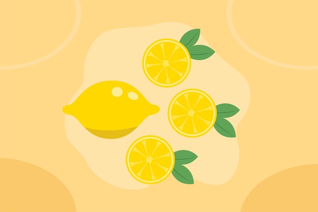 Vector fruits concept colored flat vector illustration isolated