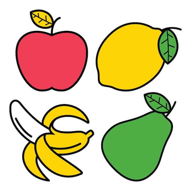 fruits in flat design style