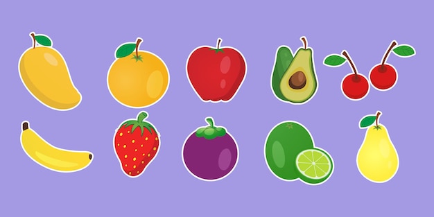 fruits icon set