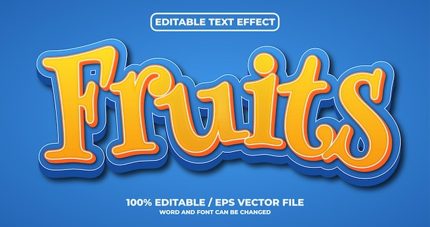 Fruits text effect style