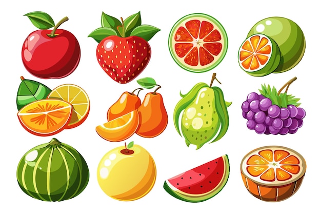 Fruits Vector icon Art Illustration