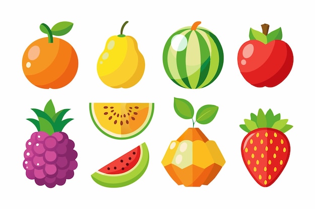 Fruits Vector icon Art Illustration