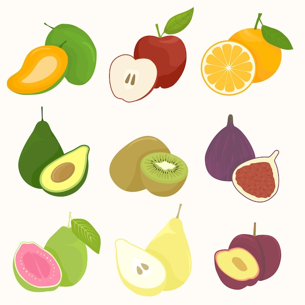 Fruits vector illustration best for healthy food element