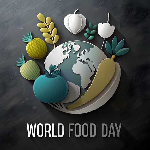 Vector fruits vegetables world food day