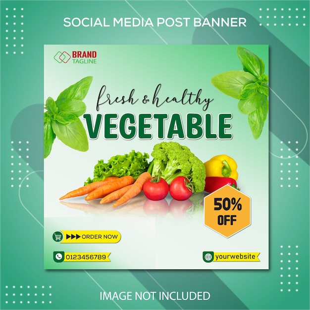 Fruits and vegetables year instagram posts template