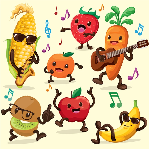 Fruits and Veggies Singing and Dancing