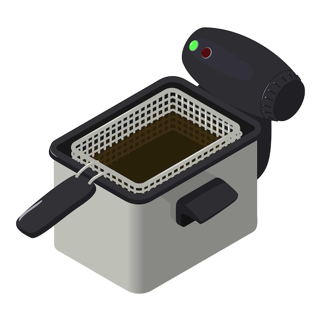 Vector fryer icon isometric illustration of fryer vector icon for web