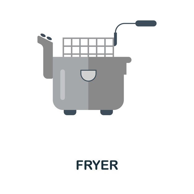 Vector fryer icon simple element from kitchen appliances collection creative fryer icon for web design templates infographics and more