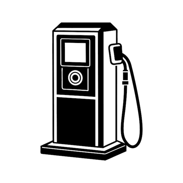 Vector fuel dispenser silhouette illustration