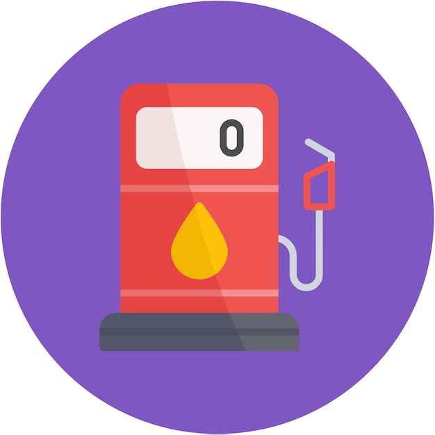 Fuel Station Vector Illustration Style