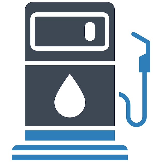 Fuel Station Vector Illustration Style