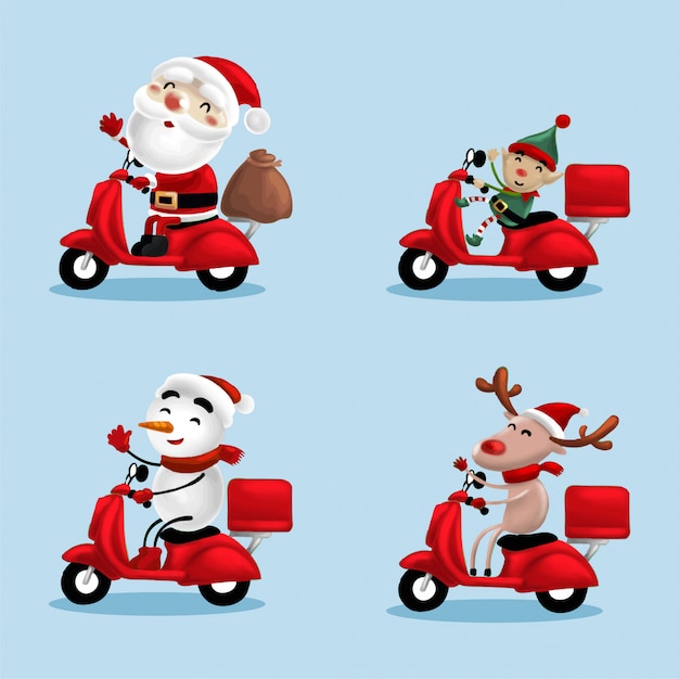 Full Colors   Illustration Santa Delivery