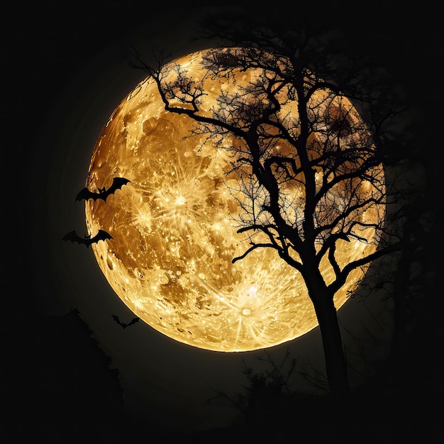 Full moon for a happy halloween Halloween elements Happy Halloween