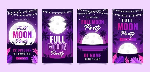 Full moon party template design