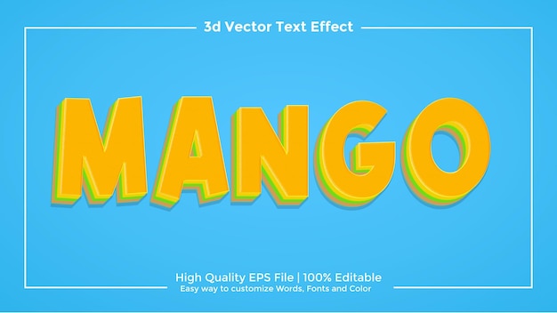 Fully editable 3d title text effect eps vector high quality