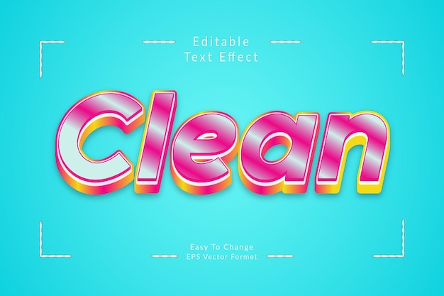 Fully editable High Quality 3D text effect Eps Vector