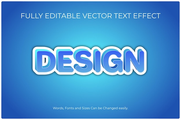 Fully Editable Vector Text Effect Design