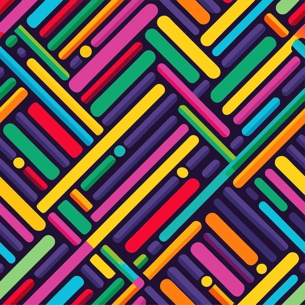 Vector fun colorful line texture seamless pattern vector art and illustration