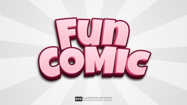 Fun Comic editable text effect font