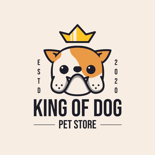 fun and cute dog mascot logo concept