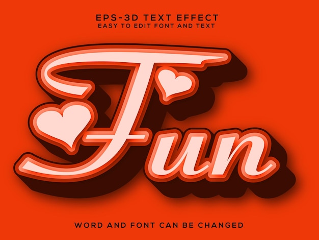 Fun editable 3d text effect