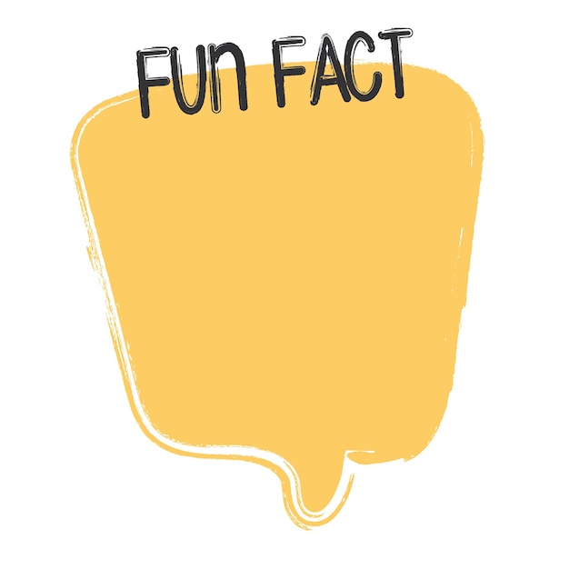 Fun Fact on doodle speech bubble