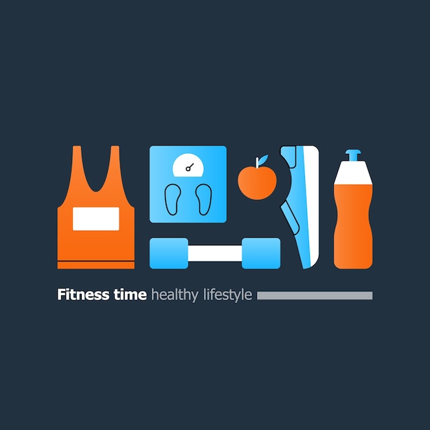 Fun fitness illustration